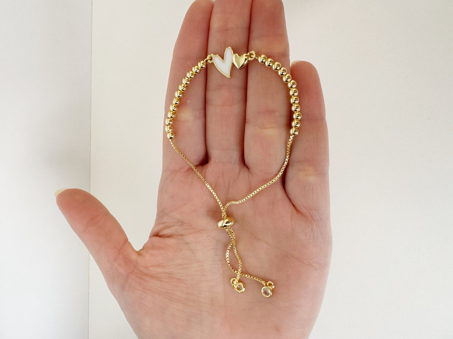 Pulsera doble corazón