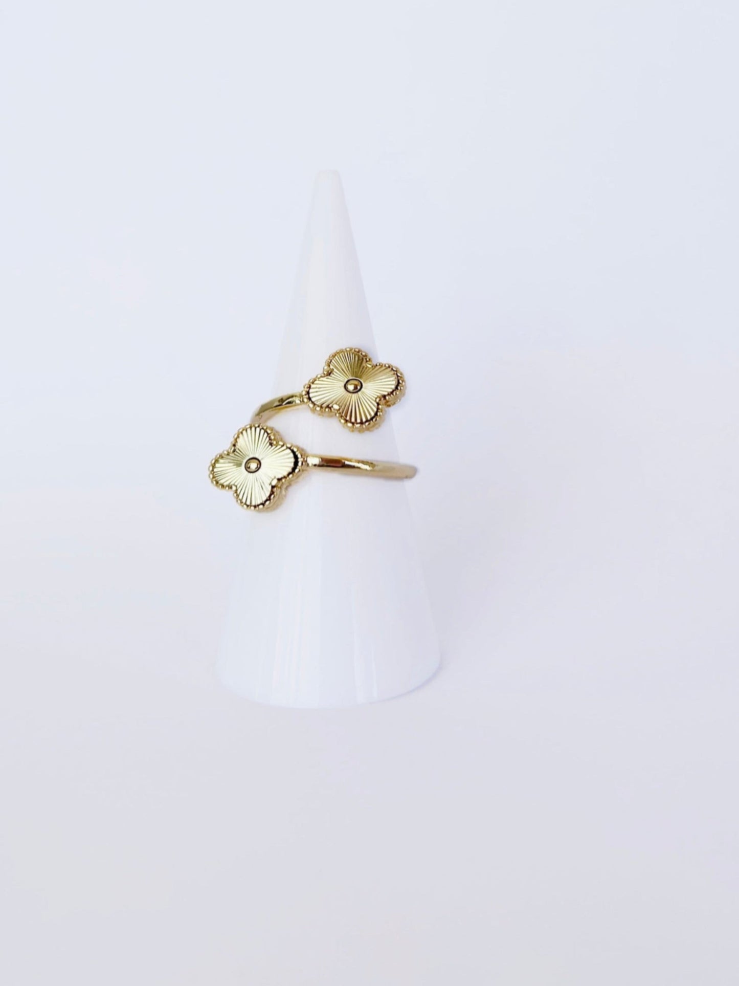 Anillo doble Flor